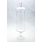 CC Home Furnishings Cylindrical Hand-Blown Glass Jar with Finial Lid - 22” - Clear
